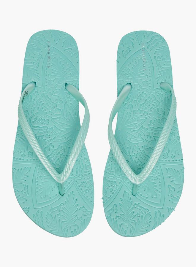 Flora Bella By Shoexpress Flora Bella Women Textured Flip-Flops - Image 1