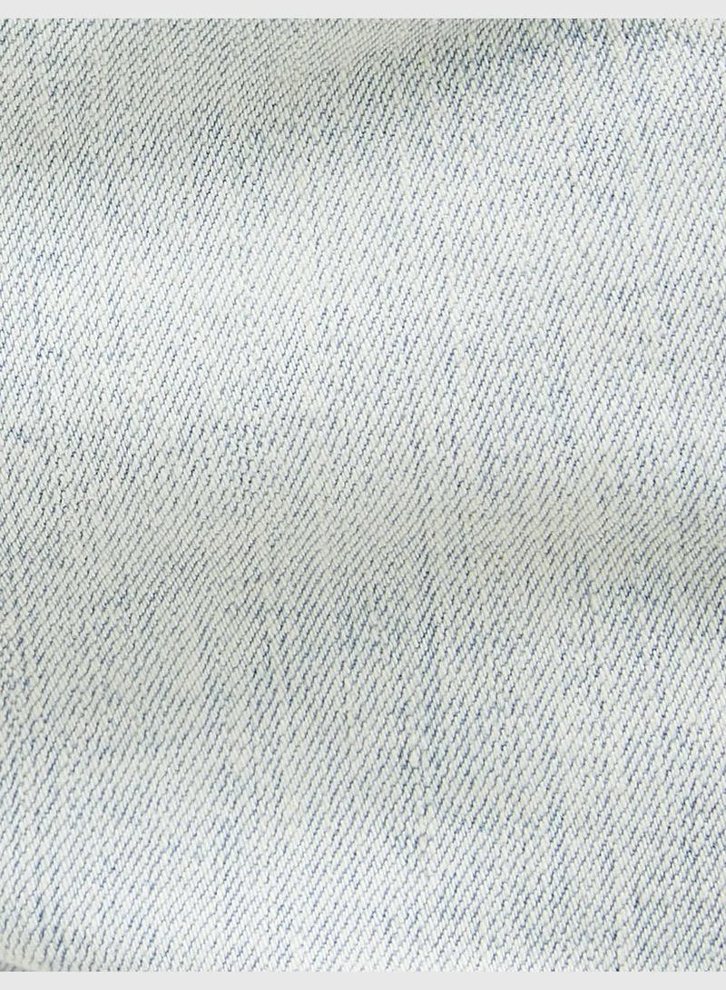 KOTON Bermuda Denim Shorts Folded Leg Cotton Pocket Detailed