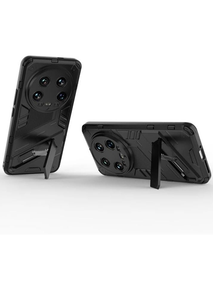 Case Compatible with Xiaomi 14 Ultra with Expanding Stand and Shockproof TPU Bumper, Military Grade Anti-Fall Protection Cover for Xiaomi 14 Ultra - Image 5
