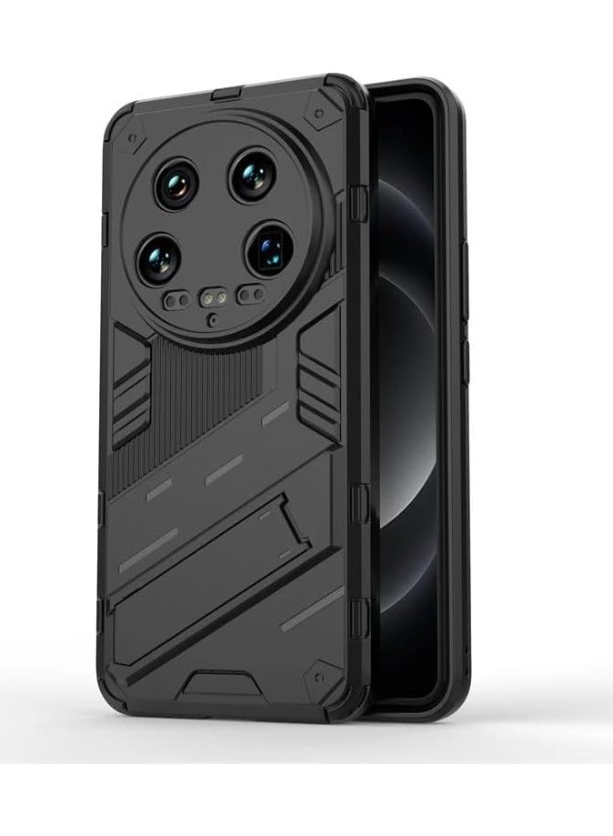 Case Compatible with Xiaomi 14 Ultra with Expanding Stand and Shockproof TPU Bumper, Military Grade Anti-Fall Protection Cover for Xiaomi 14 Ultra - Image 3