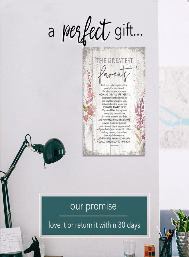 DEXSA Greatest Parents Wood Plaque - Made in the USA - 11.75 in x 15 in - Classy Vertical Frame Wall Hanging Decoration | Mom & Dad, you are the Best | Christian Family Religious Home Decor Saying - Image 4