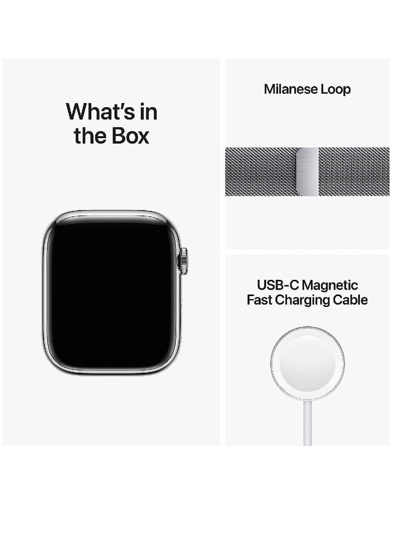 miYou Bluetooth Call Stainless Steel Milanese Loop Sports Fitness Tracker Water Resistant Smartwatch For IOS Android - Silver  - Image 4