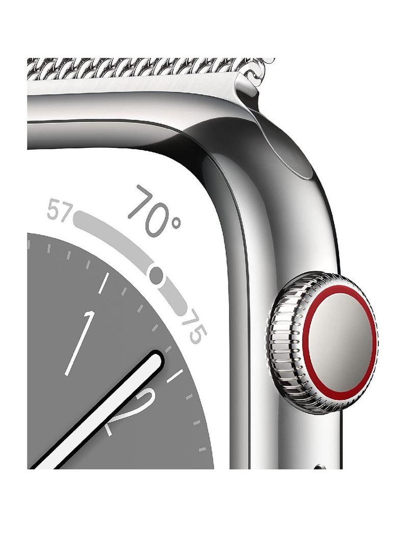miYou Bluetooth Call Stainless Steel Milanese Loop Sports Fitness Tracker Water Resistant Smartwatch For IOS Android - Silver  - Image 3
