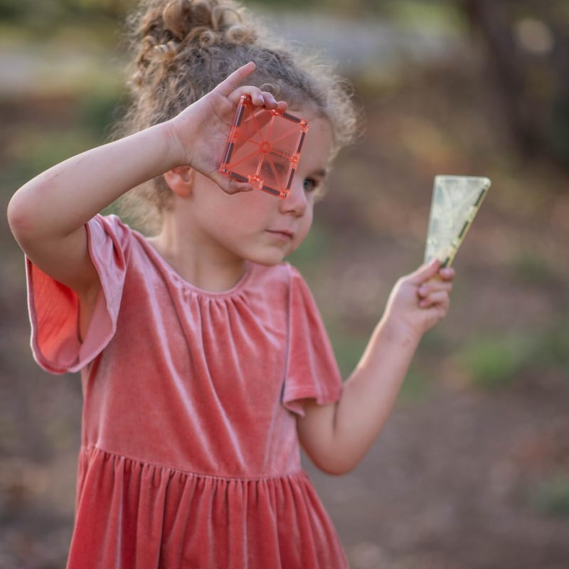 MAGNA-TILES Color Shop Pastel 20-Piece Magnetic Construction Set, The Original Magnetic Building Brand - Image 3