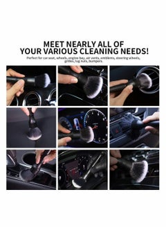 KASTWAVE Car Detailing Brush Kit - Auto Detail Brush Set Interior Exterior No Scratch Microfiber Detailing Supplies for Cleaning Air Vent Engine Bay Dashboard Seat Wheel (2 Pack)  - Image 5