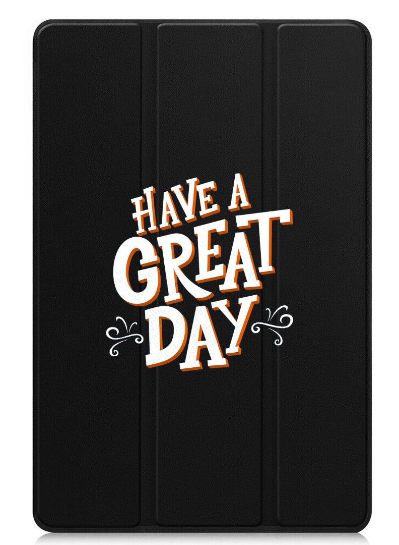 Theodor Protective Flip Case For Apple iPad Pro 13 (2024) With Trifold Stand Auto Wake Sleep Shockproof Cover have a great day - Image 1