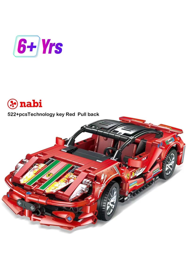 Nabi - Project Machine Car Building Blocks Realistic Model Toy 522+ Parts Building Blocks Super Car Pull Back Racing Car - Image 1