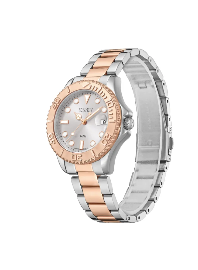 ECSTACY Women's 304 Solid Stainless Steel Analog Watch E23512-KBKS - 37 mm