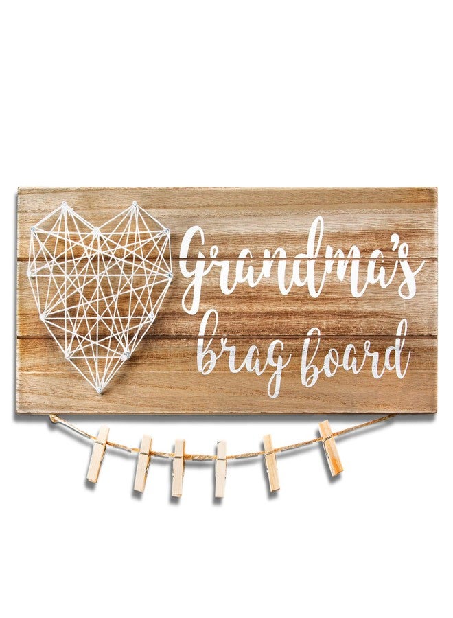 VILIGHT Grandma’s Brag Board - Gifts for Grandma from Granddaughter and Grandson - Nana Granny Picture Frame Photo Holder - 13.5x5.5 Inches - Image 4