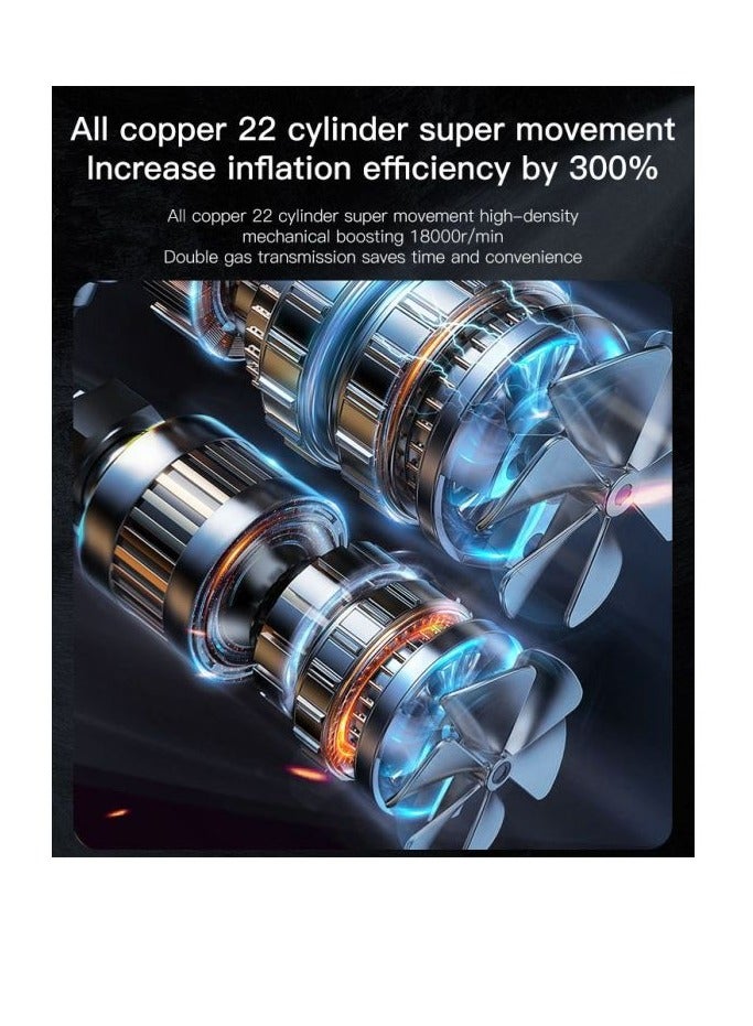 VC04 Precise Air Replenishment Portable Wireless Extra Long Endurance Car Mounted Inflation Pump - Image 4