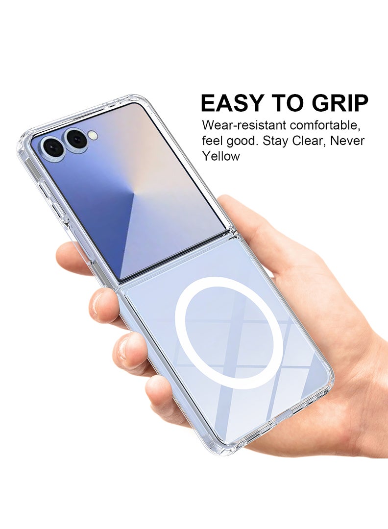 Theodor Magnetic Case for Samsung Galaxy Z Flip 7 Compatible with MagSafe Wireless Charging, Shockproof Phone Bumper Cover Crew 5 - Image 4