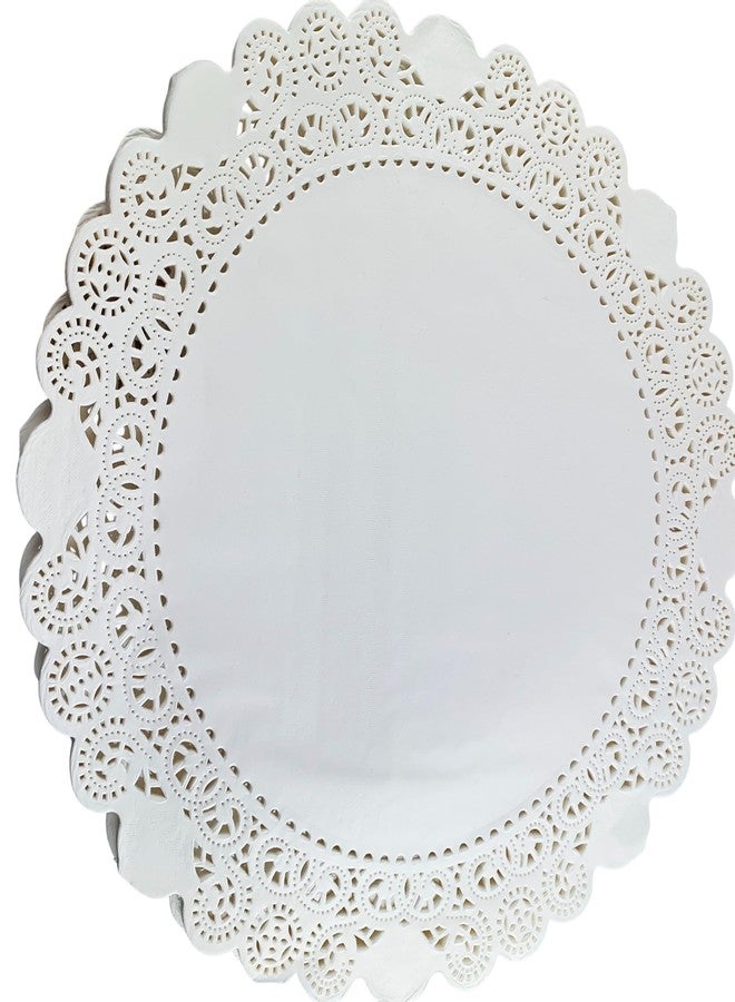 Worlds 50pc White Round Paper Doilies White Greaseproof Lace Paper Doilies 14" Inch - Image 5