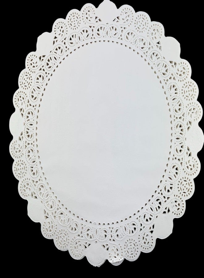 Worlds 50pc White Round Paper Doilies White Greaseproof Lace Paper Doilies 14" Inch - Image 2