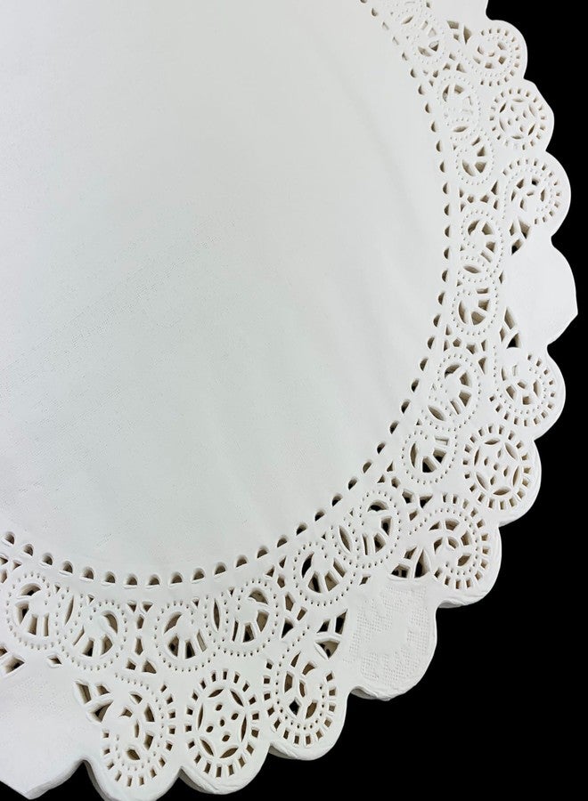 Worlds 50pc White Round Paper Doilies White Greaseproof Lace Paper Doilies 14" Inch - Image 3
