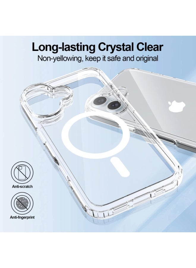 جراب شفاف لهاتف iPhone 17 6.1 [متوافق مع Magsafe] [مغناطيس قوي] [غير مصفر] غطاء هاتف مغناطيسي رفيع وخفيف الوزن ومتين شفاف - Image 5