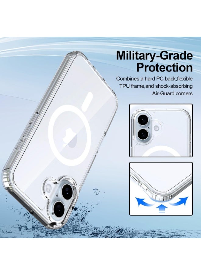 جراب شفاف لهاتف iPhone 17 6.1 [متوافق مع Magsafe] [مغناطيس قوي] [غير مصفر] غطاء هاتف مغناطيسي رفيع وخفيف الوزن ومتين شفاف - Image 3
