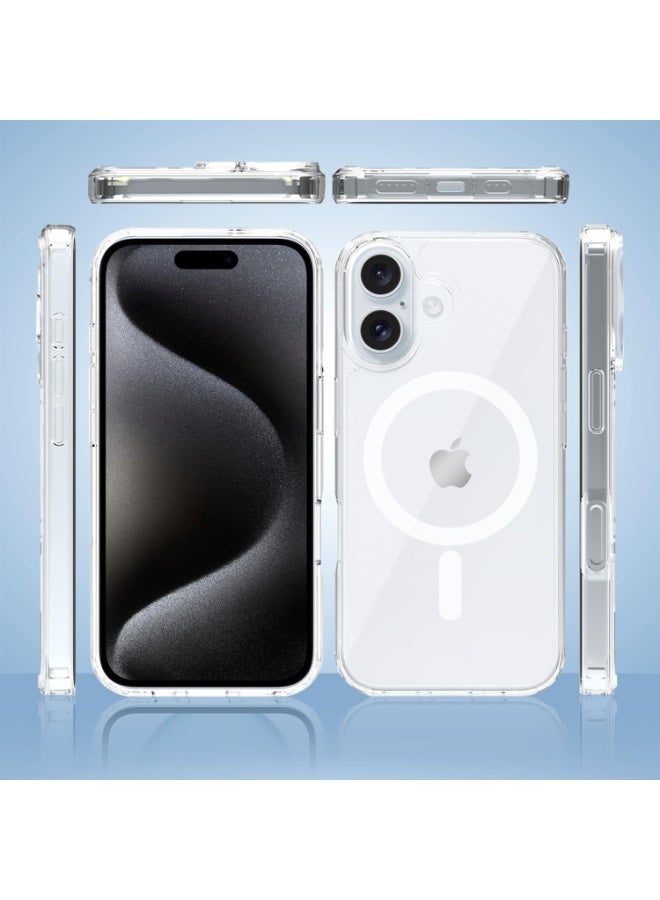 جراب شفاف لهاتف iPhone 17 6.1 [متوافق مع Magsafe] [مغناطيس قوي] [غير مصفر] غطاء هاتف مغناطيسي رفيع وخفيف الوزن ومتين شفاف - Image 2