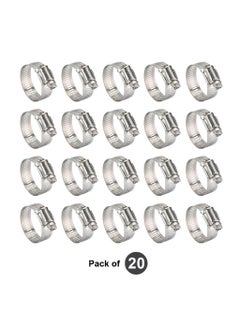 Duravel Duravel Stainless Steel Hose Clamps, Adjustable Worm Drive,(Pack-Of 20, 11-16mm)  - Image 1