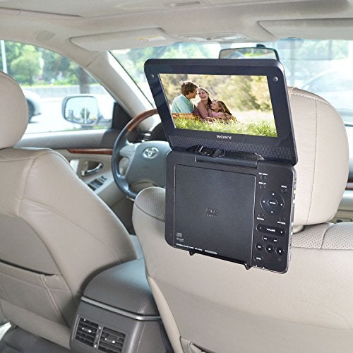 WANPOOL Car Headrest Mount Holder for Portable DVD Player, fit Swivel Screen & Standard Laptop Style Portable DVD Player, Beige (DVD Player is not Included) - Image 2