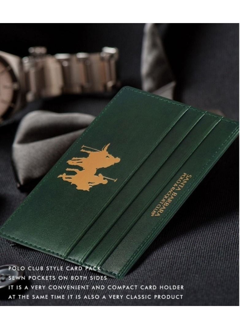 SANTA BARBARA POLO & RACQUET CLUB - Umbra Series Leather Multiple Portable Business Men Wallet, Wallet Card Holder, Credit Card Holder, Cash Holder Wallet, Stylish and Functional - Brown - Image 1
