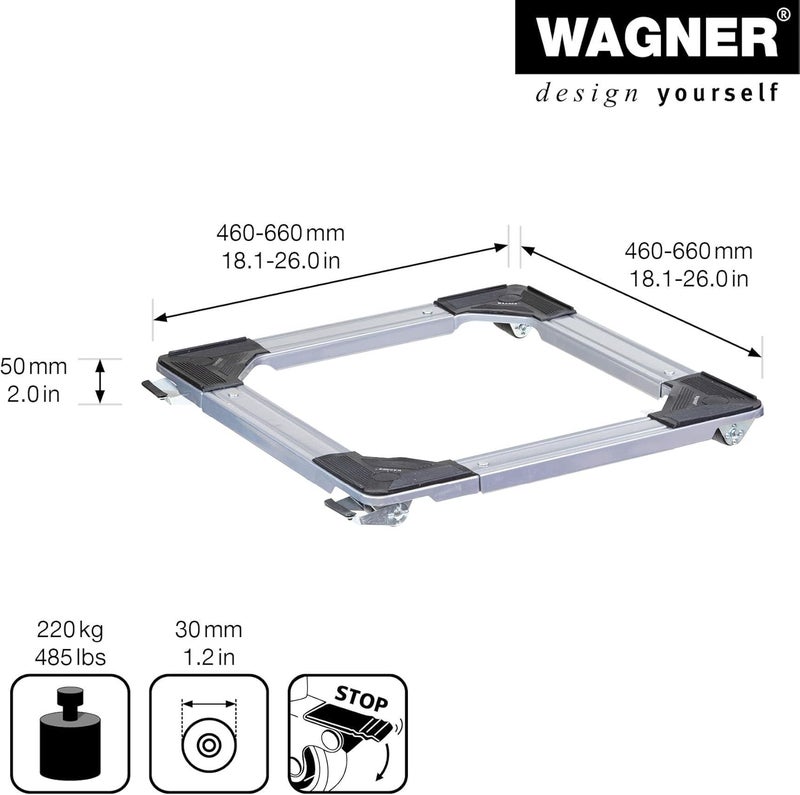 Wagner moving dolly MM 1195 I size-adjustable loading area I 46-66 cm - ideal for transporting goods of different sizes I load capacity 220 kg I 2 brakes I protected load - 20119501 - Image 2