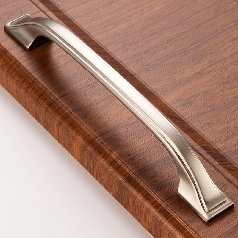 BEROSSA 10 Pack Brushed Nickel Cabinet Pulls 5 Inch Satin Nickel Cabinet Handles Nickel Hardware for Kitchen Cabinets 8222 Drawers Bedroom Dresser Bathroom Vanity Cupboard - Image 2
