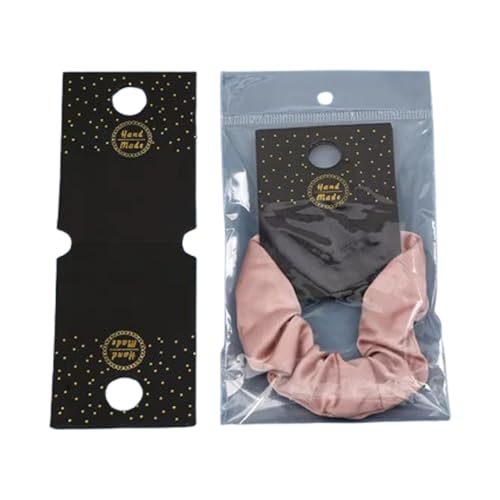 Festiko® Hair Scrunchies Display Cards (Pack of 200 Pcs, size 4 x 1.5 inches), Hair Accessories Display Cards, Jewellery Cards, Jewellery Tags for Earring & Necklace - Image 1