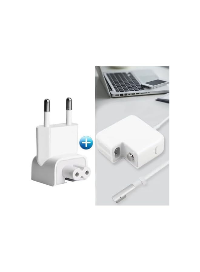 promass AC Adapter EU-Plug, Duck Head Converter Travel Charger Adapter For Mac-Book/PowerBook/Pro/Air/iPod/iPhone/iPad/iBook - White (EU~Plug) - Image 5