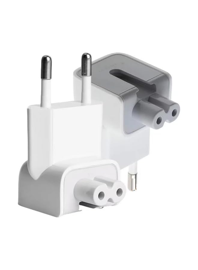 promass AC Adapter EU-Plug, Duck Head Converter Travel Charger Adapter For Mac-Book/PowerBook/Pro/Air/iPod/iPhone/iPad/iBook - White (EU~Plug) - Image 2