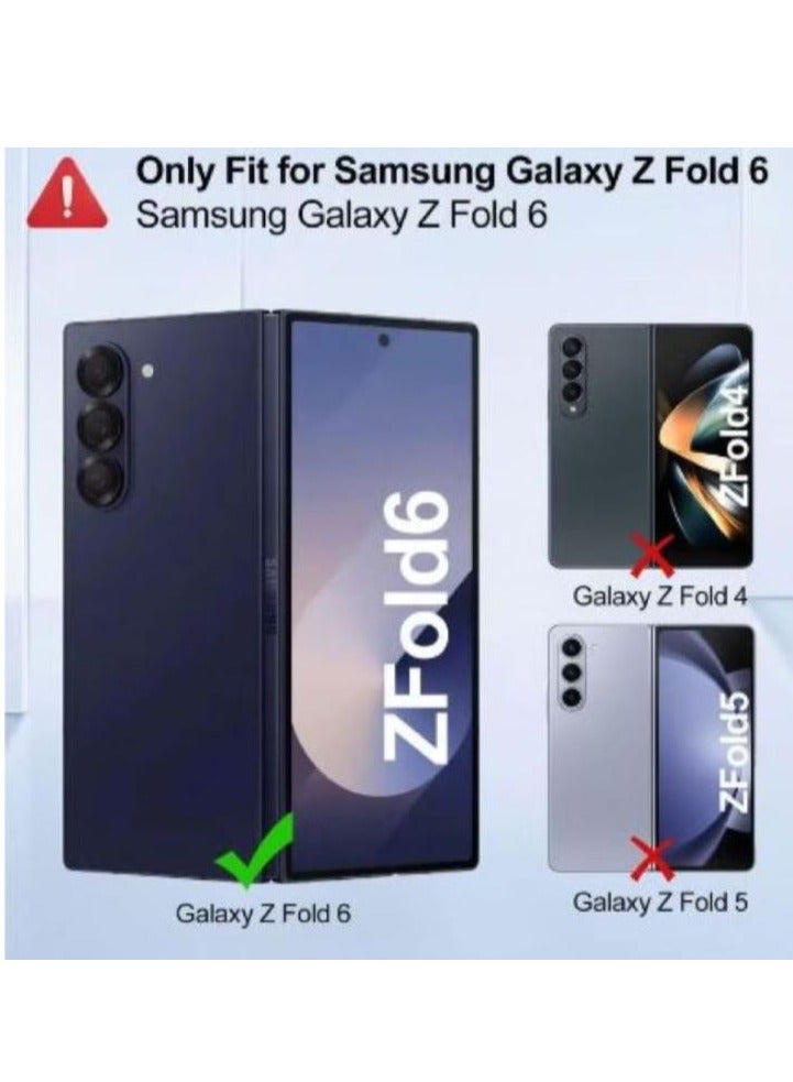 For Samsung Galaxy Z Fold 6 GKK Integrated Ultra-thin Card Slots Phone Case-Natural Titanium  - Image 2