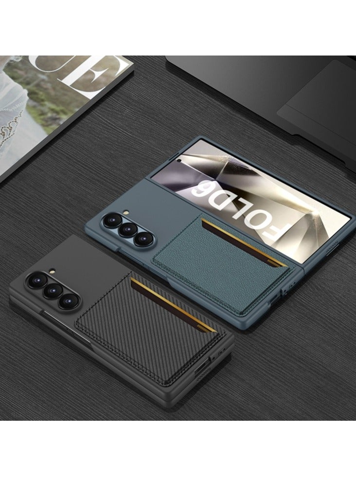 For Samsung Galaxy Z Fold 6 GKK Integrated Ultra-thin Card Slots Phone Case-Natural Titanium  - Image 3