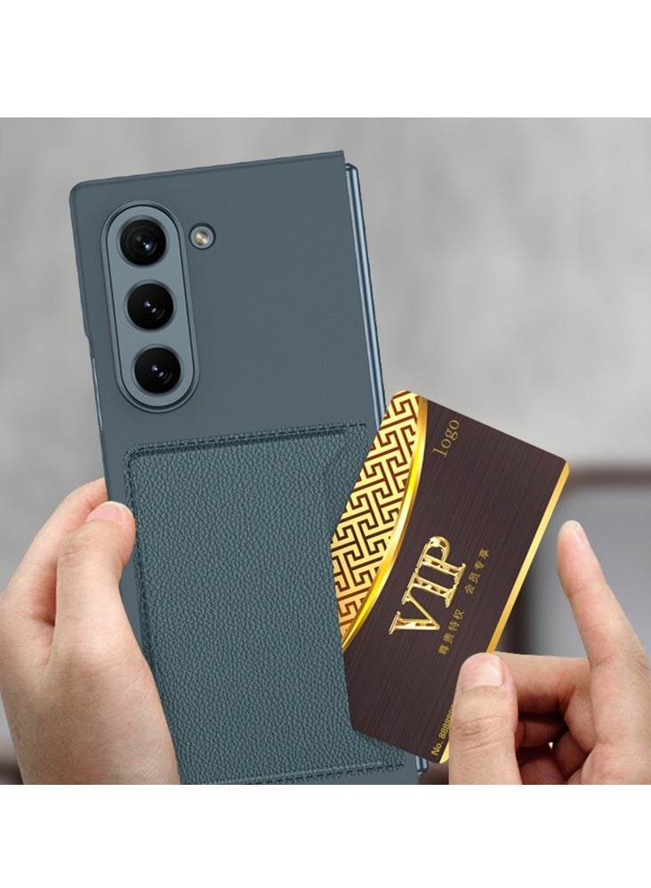 For Samsung Galaxy Z Fold 6 GKK Integrated Ultra-thin Card Slots Phone Case-Natural Titanium  - Image 4