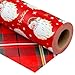 Yarcony Red Christmas Wrapping Paper Roll Santa Wrapping Paper Retro Classic Red Santa Claus Stewart Tartan Plaid Christmas Gift Wrap Sheets for Winter Holiday Festive Decor 17 Inch X 33 Feet - Image 1