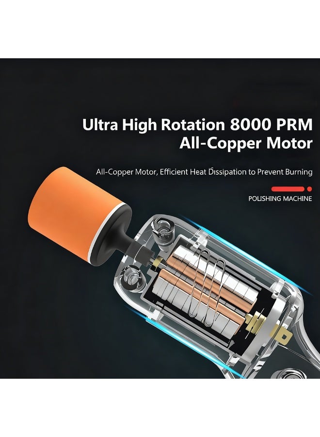 السيارة الإبداعية مصغرة العازلة ملمع للسيارة التفاصيل المدارية السيارة العازلة Waxer Kit تلميع آلة الخدش إزالة - Image 3