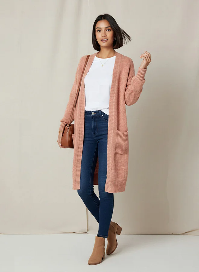 تواكستريمز 2Xtremz Longline Open Front Chenille Cardigan