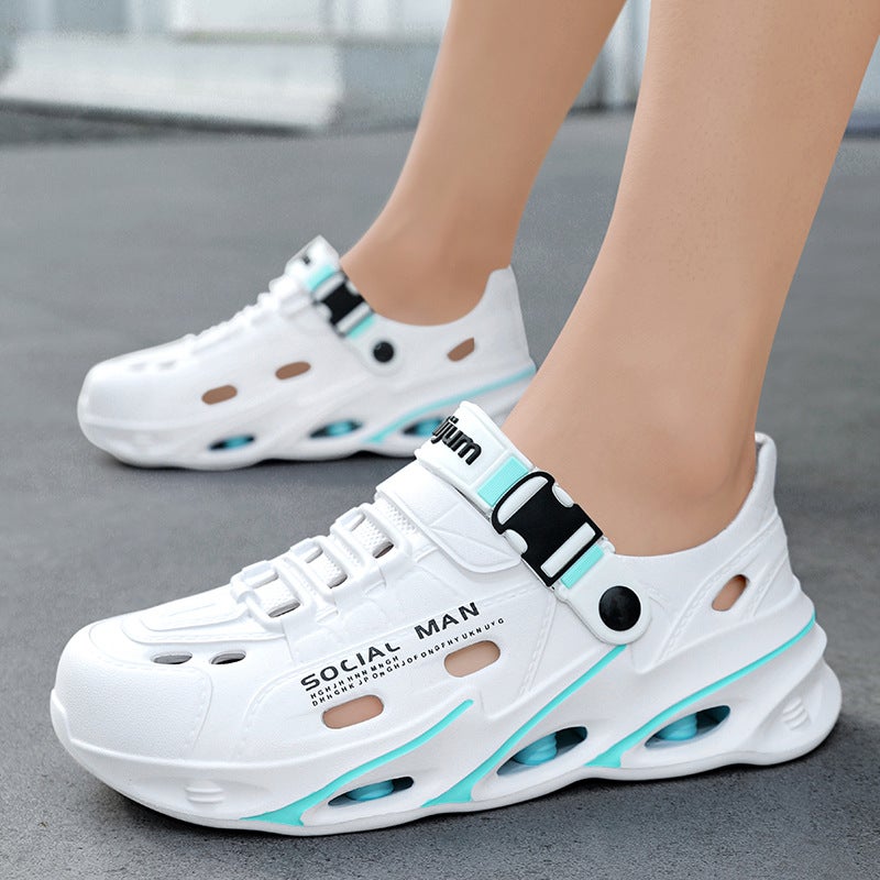 Dropshipping Douyin'S 2025 Popular Summer Outdoor Two-Wear Clogs, Breathable Beach Plastic Sandals, Men'S Slippers - Image 5