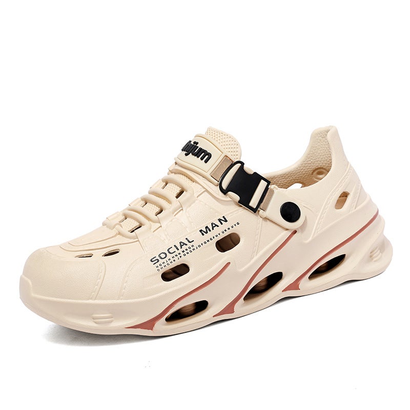 Dropshipping Douyin'S 2025 Popular Summer Outdoor Two-Wear Clogs, Breathable Beach Plastic Sandals, Men'S Slippers - Image 1