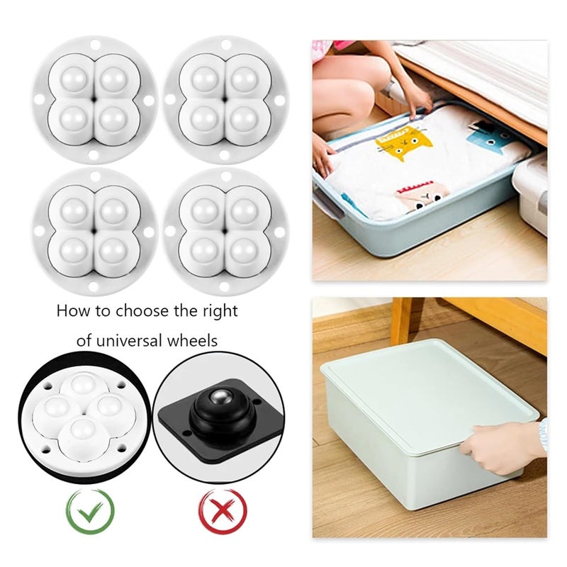 Self Adhesive Caster Wheels 80pcs Set Black Glue Bead for Trash Can Storage Box Small Furniture - Image 4