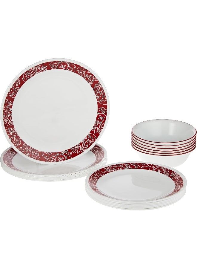 Corelle طقم عشاء كوريل زجاج فيتريل بندهاني مقاوم للكسر والتشقق - Image 1