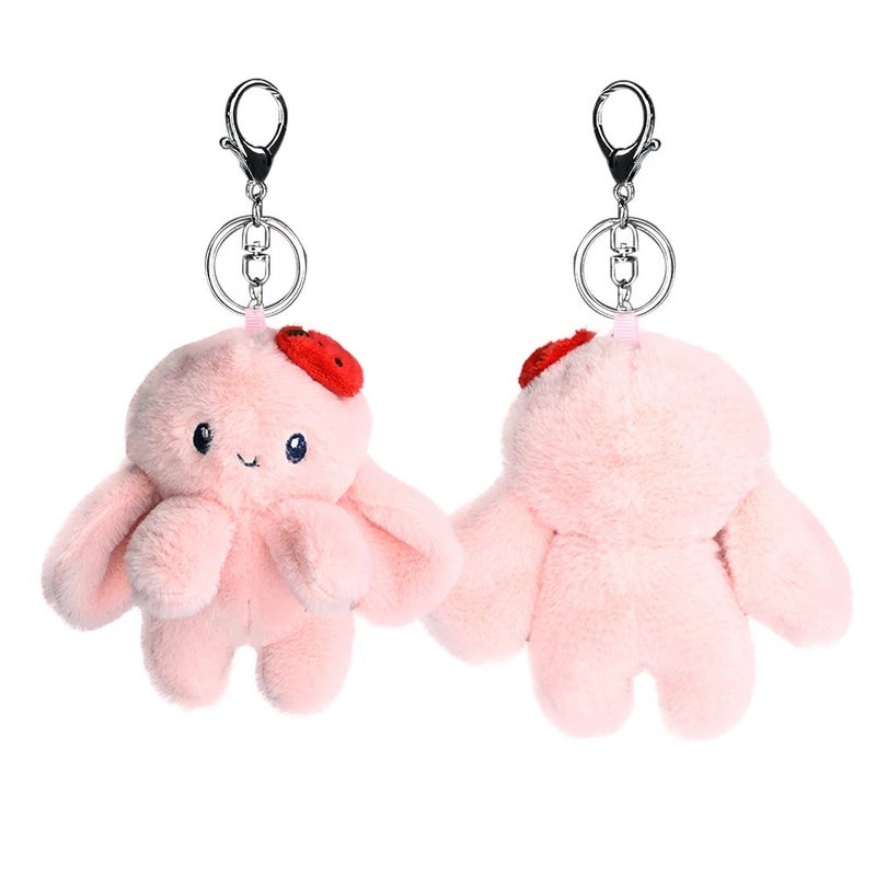 Y&D Cute Multi Colors Plush Bear Keychain Toy Key Ring Hare Pompom Plush Dolls Toy Girls Bag Car Key Pendant Plush Charm - Image 5
