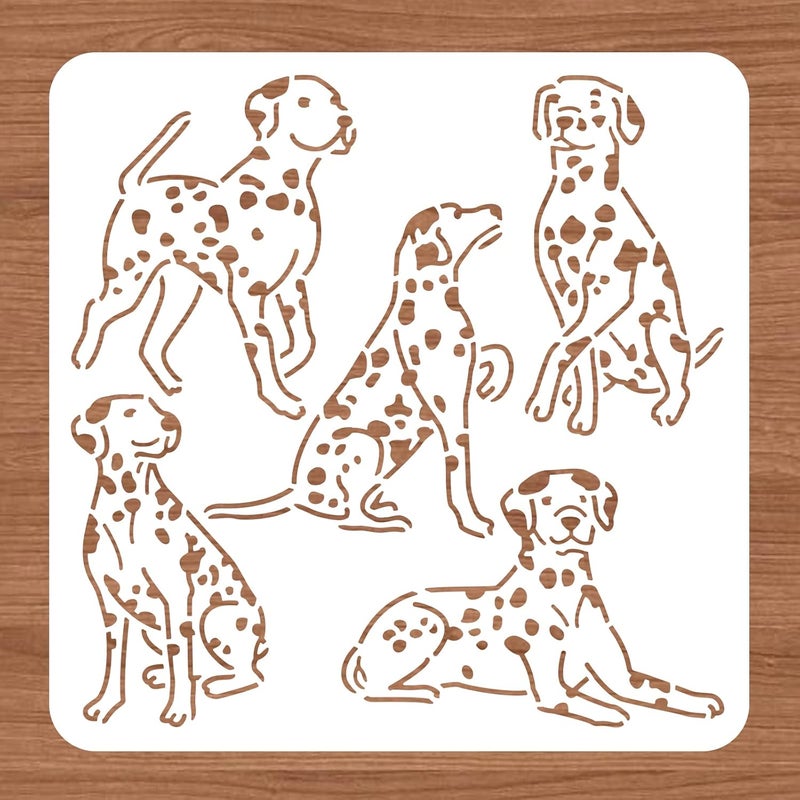 BENECREAT 12x12 inch Dog Pattern PET Drawing Painting Stencils, Plastic Reusable Stencil Template for DIY Crafts Drawing Scrapbook, Photo Album - Image 3