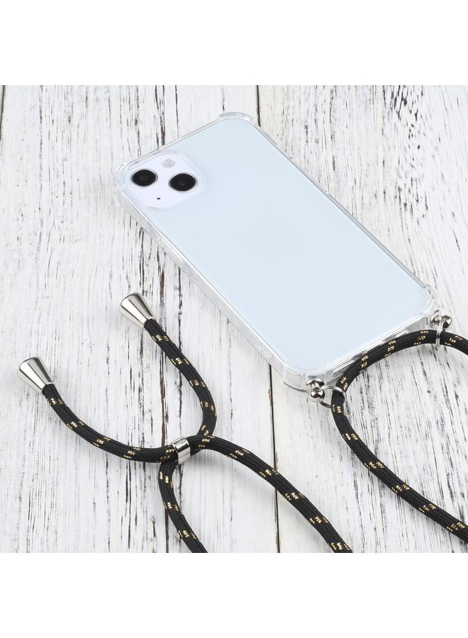 Zaboon Case For iPhone 13 mini Four-corner Shockproof Transparent TPU Protective Case with Lanyard - Image 2