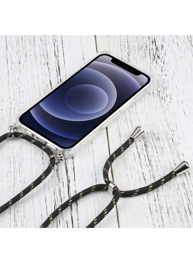 Zaboon Case For iPhone 13 mini Four-corner Shockproof Transparent TPU Protective Case with Lanyard - Image 3