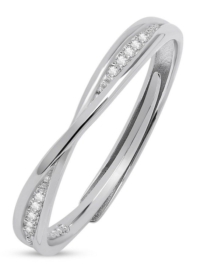ZAVYA 925 Sterling Silver Ring for Women | Rhodium Plated, Adjustable | Gift for Women & Girls | With certificate of Authenticity and 925 Hallmark - Image 1