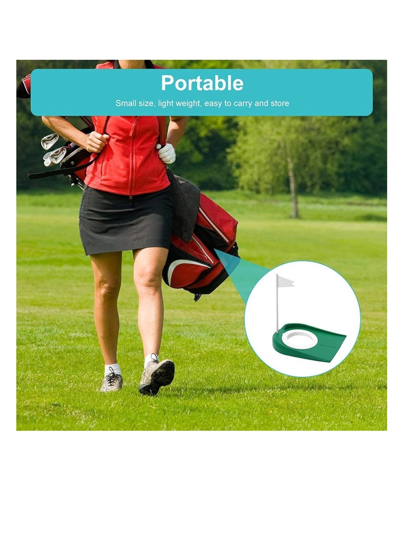 Suntown Golf Practice Putting Cup with Flag, Plastic Golf Hole Training Aids, Indoor Outdoor Golf Putting Hole Putter Regulation Cup for Home Office Garage Yard, 2 Pack - Image 4