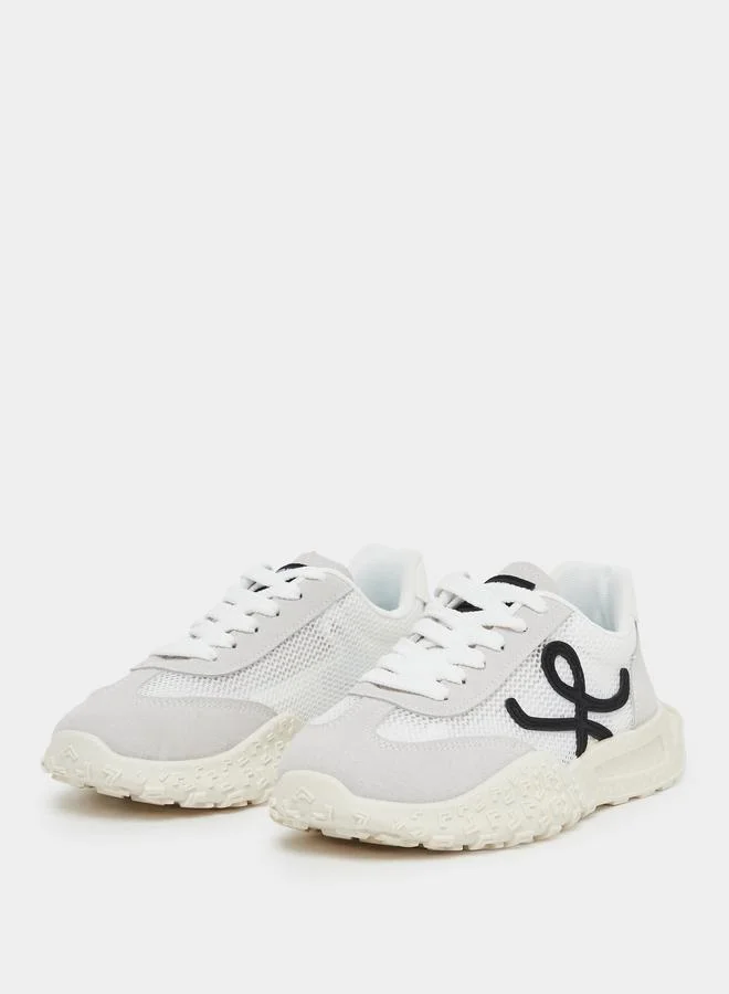 Styli Styli Mesh Insert Panelled Lace Up Sneakers
