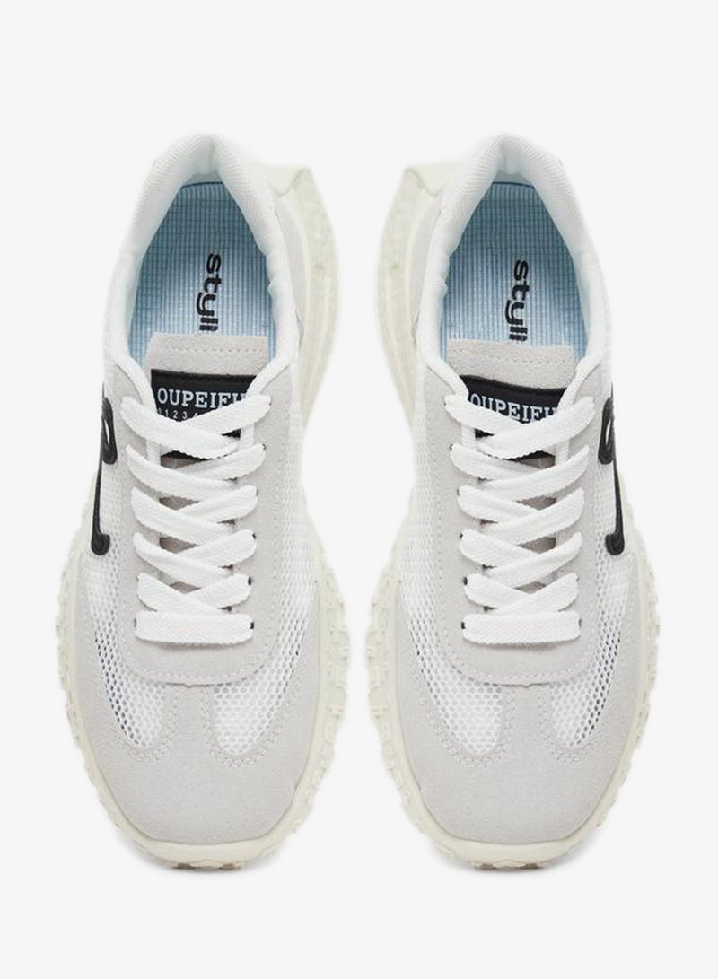 Styli Active Mesh Insert Panelled Lace Up Sneakers - Image 5