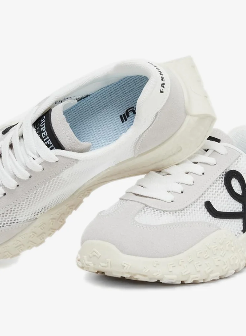 Styli Active  Mesh Insert Panelled Lace Up Sneakers for Women | Best Price UAE
