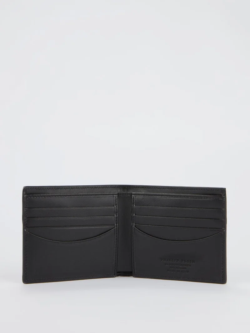 PHILIPP PLEIN  Black Star Studded French Wallet for Men | Best Price UAE