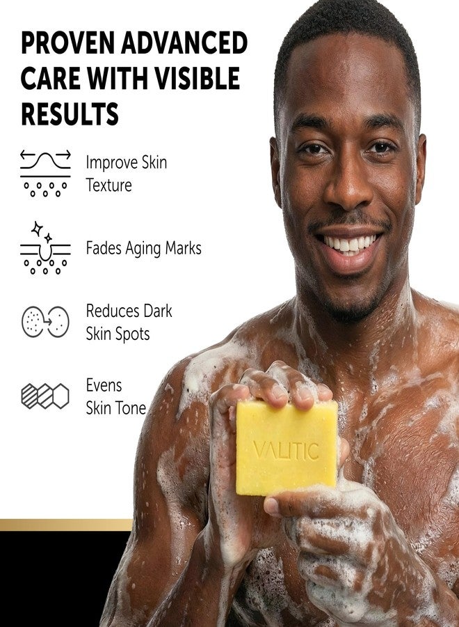VALITIC Brightening Lemon & Turmeric Kojic Acid Soap with Vitamin C, Retinol, Collagen - Original Japanese Complex Infused with Hyaluronic Acid, Vitamin E, Shea Butter - Dark Spot Corrector (3 Pack) - Image 4